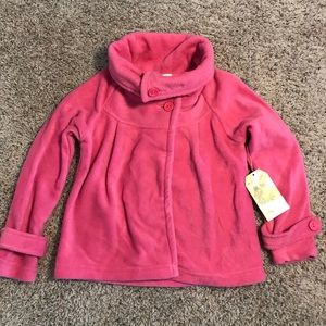 Dream Star coat roll neck fleece pink large/6 NWT